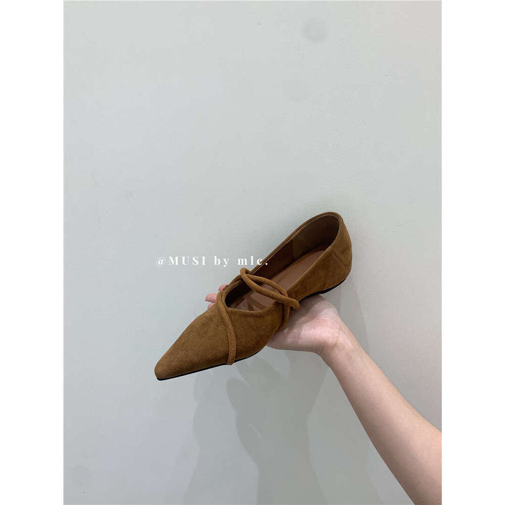 Leopard Print Suede Mary Jane Granny Shoes - 2025 New Style Women's Designer Shoe, Pointed Toe Shallow Mouth with One Strap & Wearable Hidden Wed