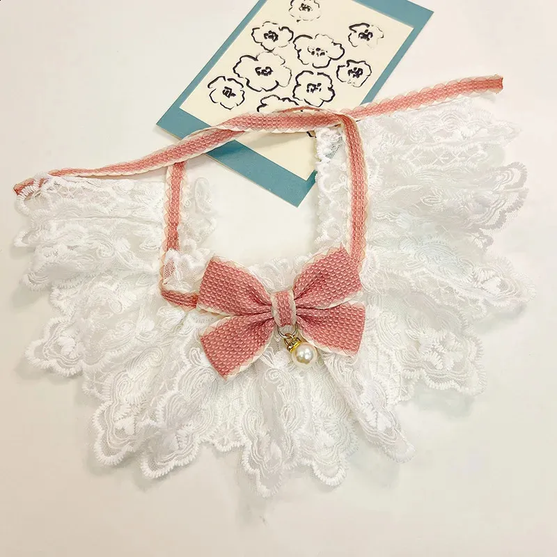 Cute Cat Collar Cat Necklace with Lace Bow Collar Pet Collar Comfortable to wear Suitable Pet Accessories