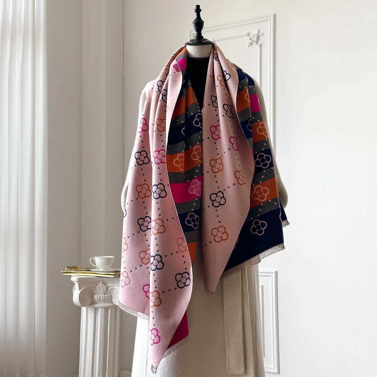 Womens Winter Versatile Trendy Highend Feel Faux Sheepskin Office Air Conditioner Scarf Thickened Warm Neck Warmer C251017