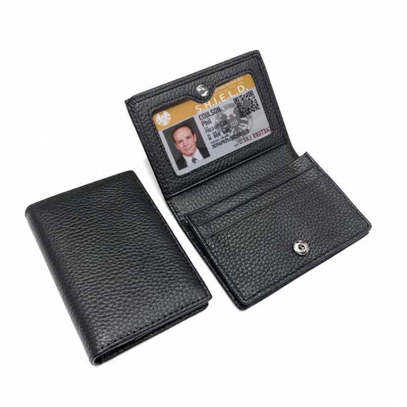 NEW 2025 Genuine Leather Wallet Ultrathin Fold Unisex Purse Credit Card ID VIP Bank Slim Bag Simple Business Card HoldersW251017