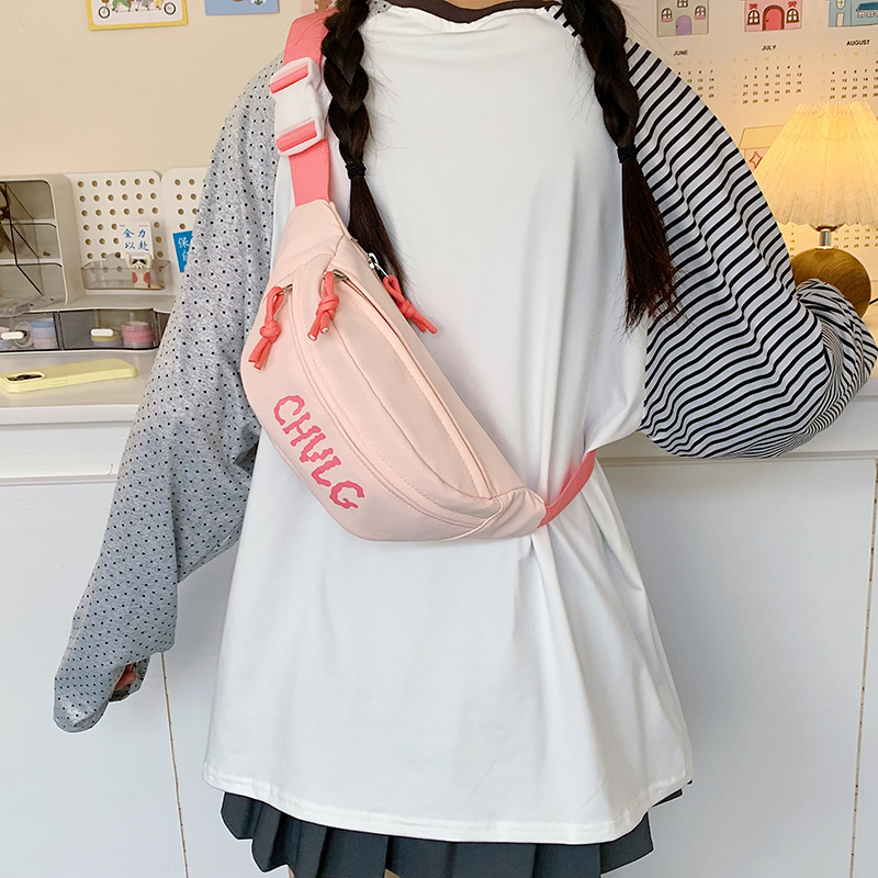 Children's Waist Bags Casual Backpacks for Teenager Single-shoulder Chest Bags for Students