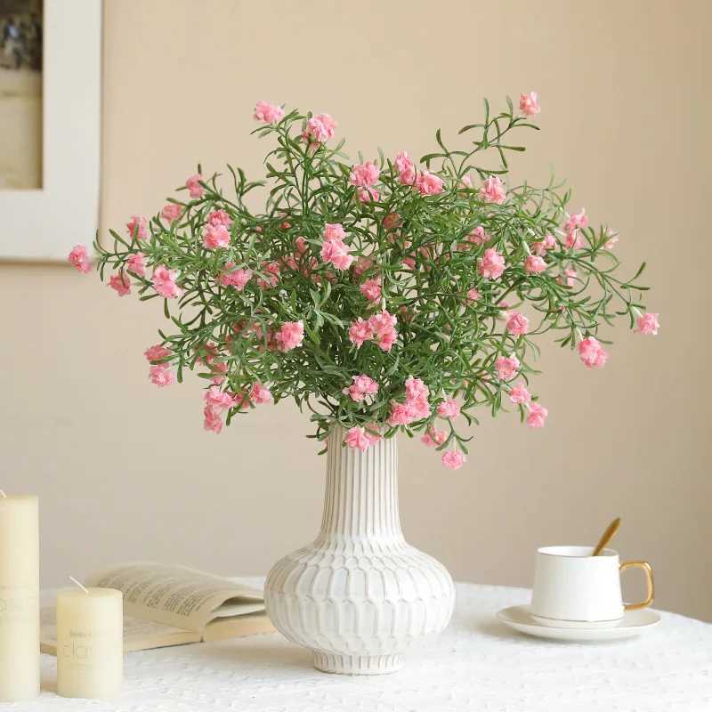 Pink Orange Starry Sky Simulation Flower Fragrance Snow Plum Fake Flowers Wedding Hall Set Home Decoration Fake Flower Bouquet C251017