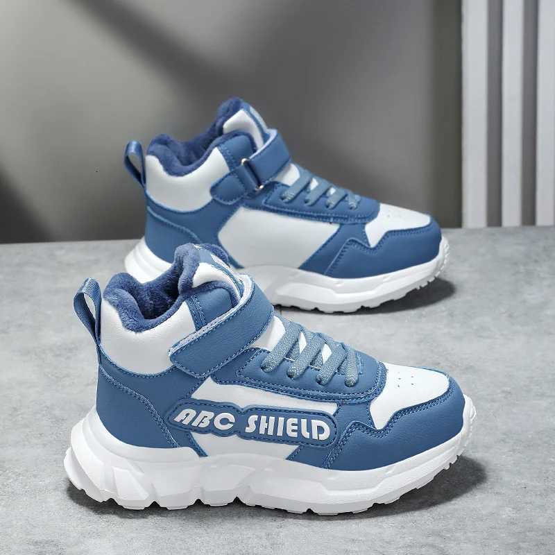 Autumn Winter Children Shoes Boys High Top Sneaker Warm Plush Kids Cotton Shoes Casual Sports Daily Boys Sneaker 4 To 12 YearsT251017