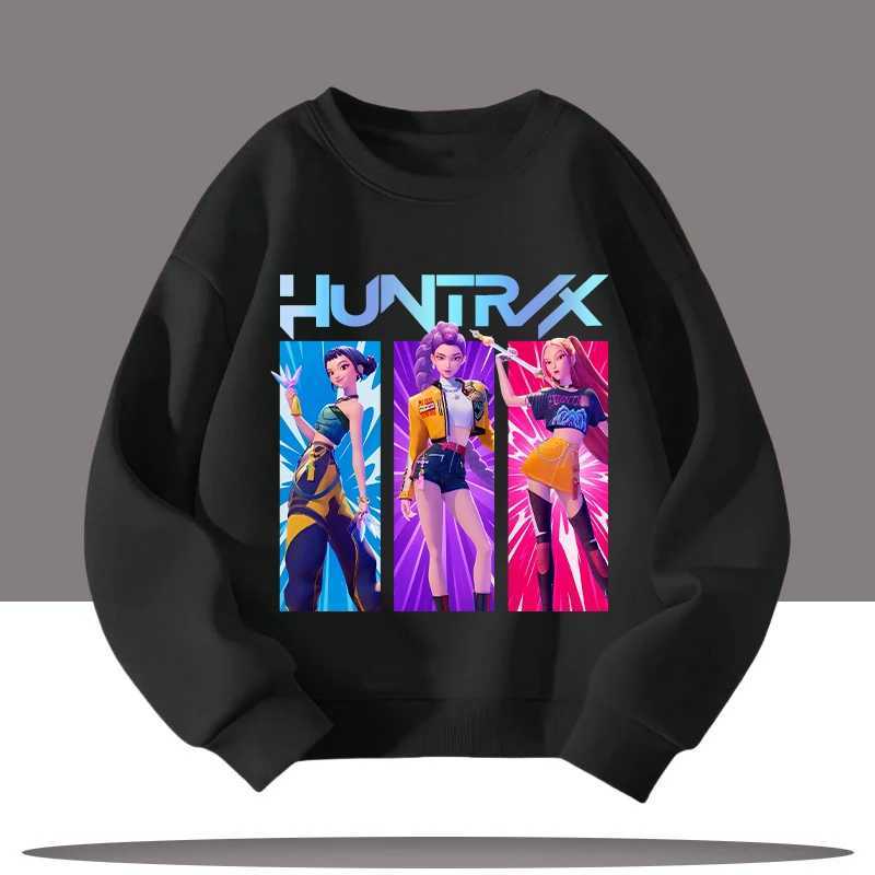 Kpop Demon Hunters New Childrens Roundneck Sports Shirt with Print 312 Years Old Cute Girl Casual Top C251017
