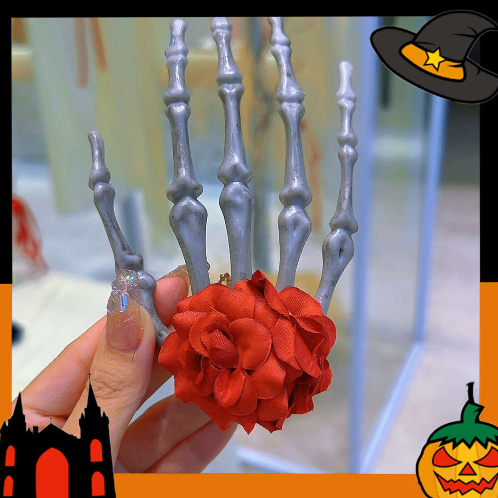 Dark Halloween Headwear Women's Costume Horror Decoration Cute Funny Fun Skull Hair Clip Accessories