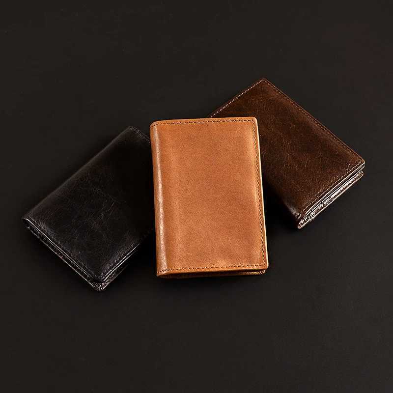 Luxury Genuine Leather Cowhide Card Holder RFID Blocking Purse Men and Women Credit Card Wallet Slim Business ID VIP Cards BagsW251017