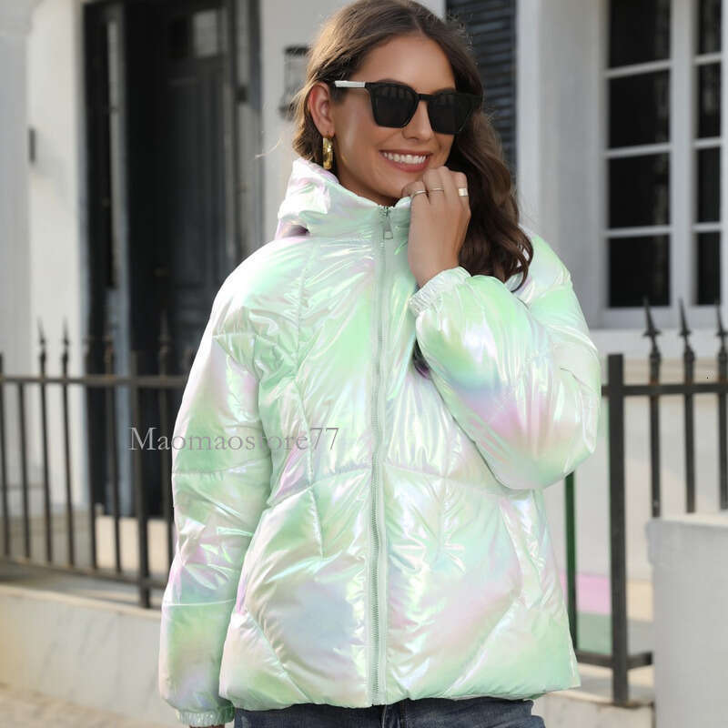 Fashionable Bright Hooded Bread Warm Cotton Jacket coats designer women goose coat women winter jacket women