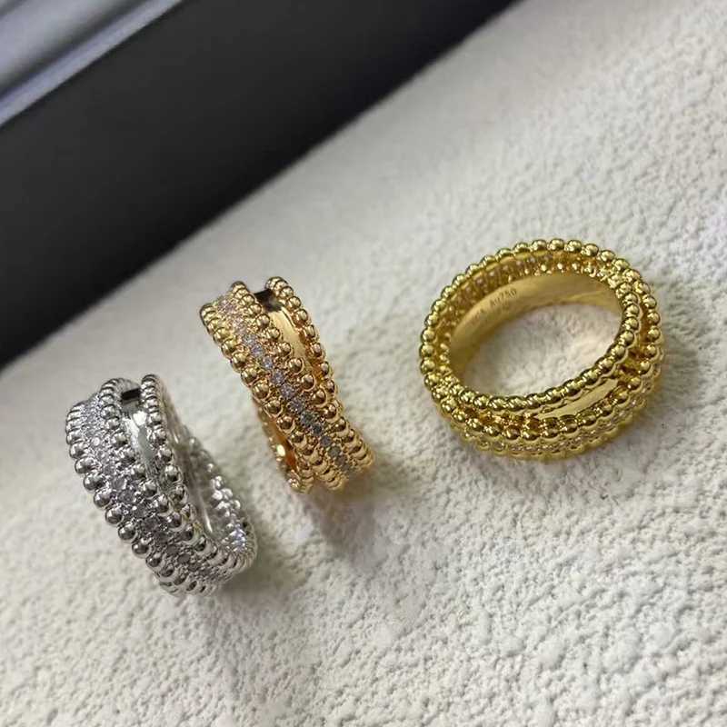 S925 Silver With Rose Gold Color Bead Style Cross Ring Womens Zircon Design Temperament Fashion Brand Party Luxury JewelryW251017