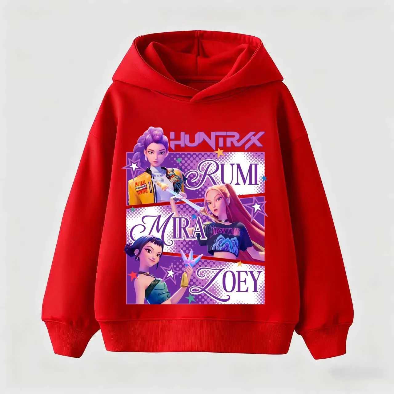 2025 KPop Demon Hunters Hoodie Fashion Rumi Sweatshirt Pullover Cute Long Sleeve Autumn Boys Girls Y2K Hoody Sportswear C251017