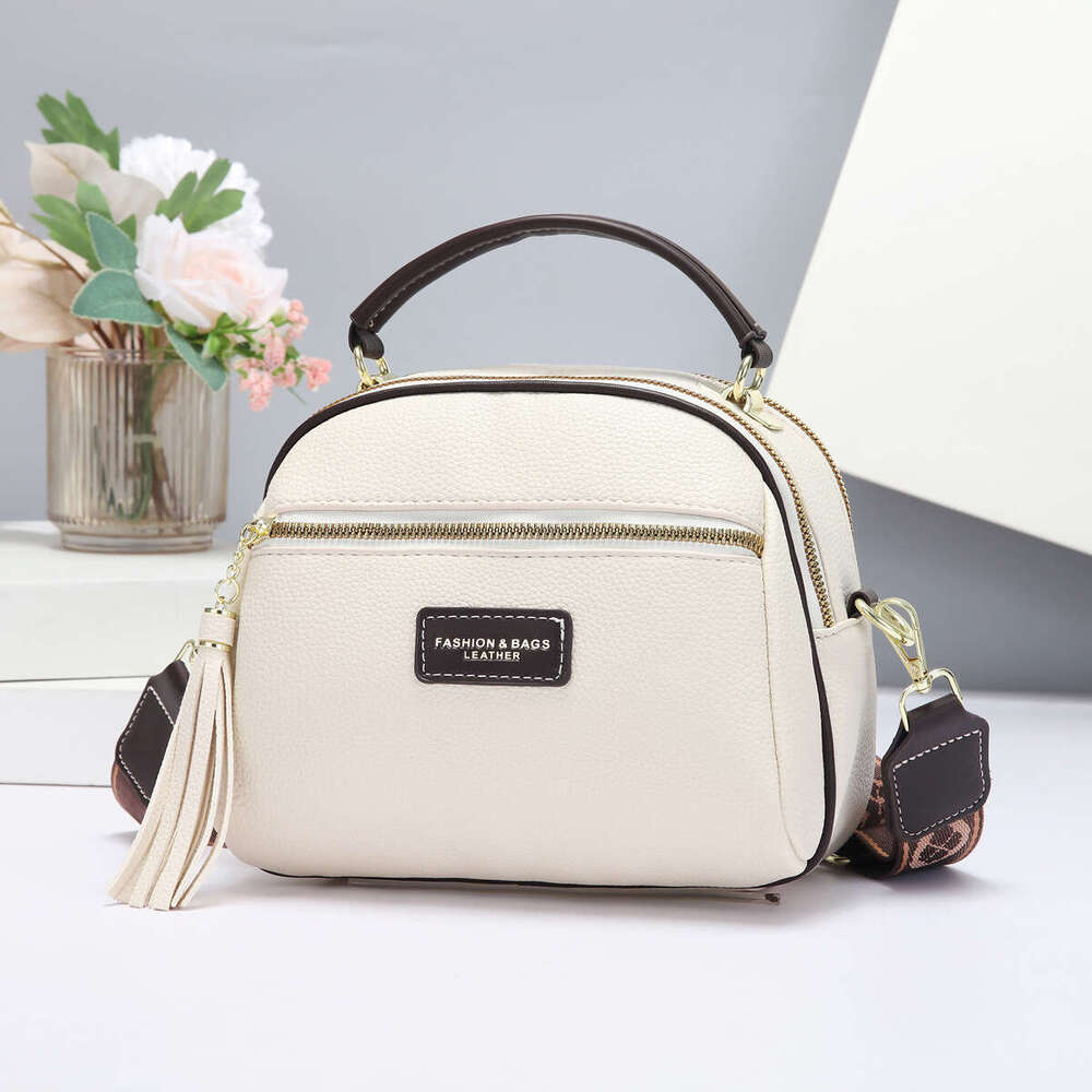Crossbody for Women 2025 New High-Quality Texture Small Multi-Layer Pocket Round Bag Stylish Commuter Handbag