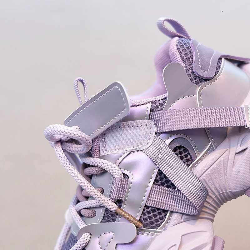 Childrens Boys Girls Chunky Sneakers Kids Hiking Tennis Running Thick Sole Shoes Toddler Lightweight Breathable Casual TrainersT251017