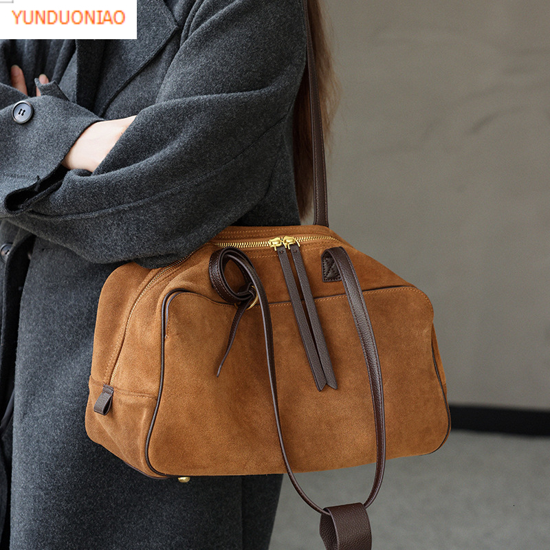 Autumn And Winter New Matte Textured Cowhide Designer Bag Luxury Handbag Genuine Leather New Commuting Women's Shoulder Armpit Bag