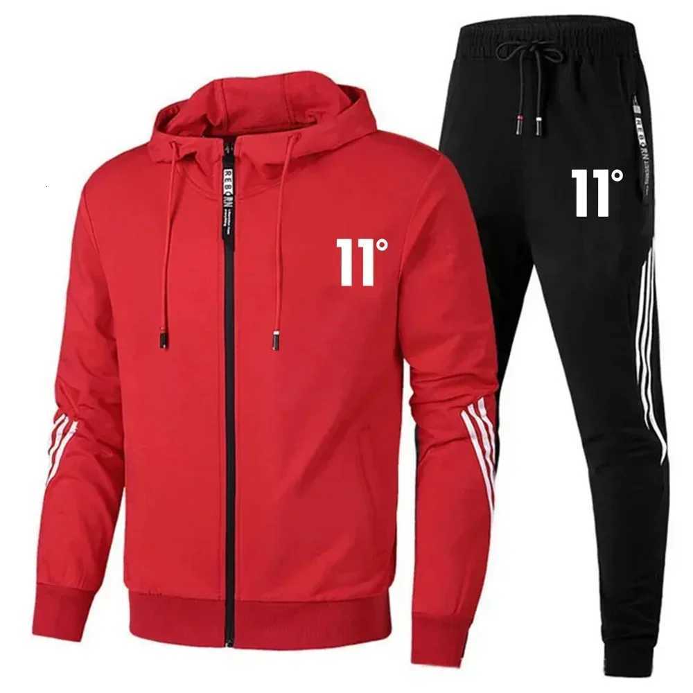 Autumn and winter printed fitness drawstring sweatshirt longsleeved outdoor sports fashionable mens set fitness sweatshirt Z251017