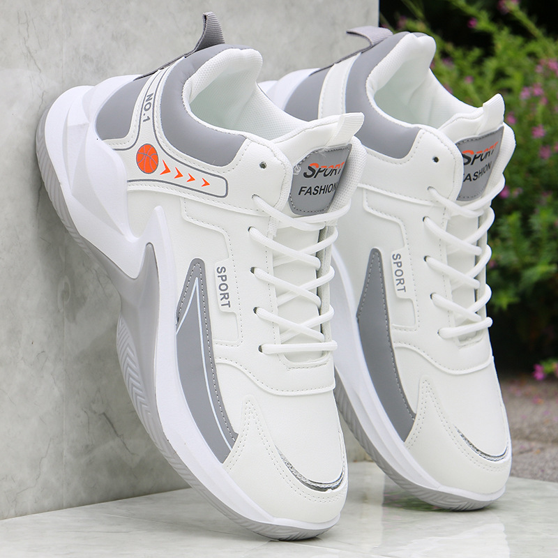 2025 New Fashion Waterproof Leather Thick bottom Sneakers Men Basketball Shoes with box free shipping