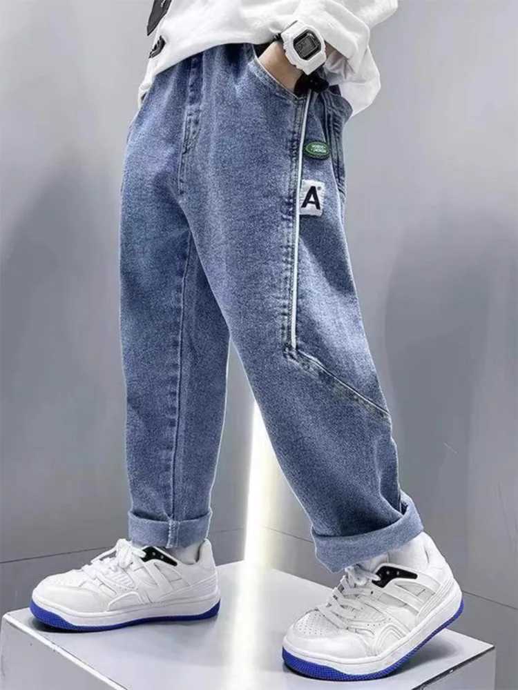 Spring Boys Casual Jeans Pant Korean Fashion Straight Leg Pants Kids Pants Autumn Children Trousers 312 Yrs Toddler Boys PantsT251017