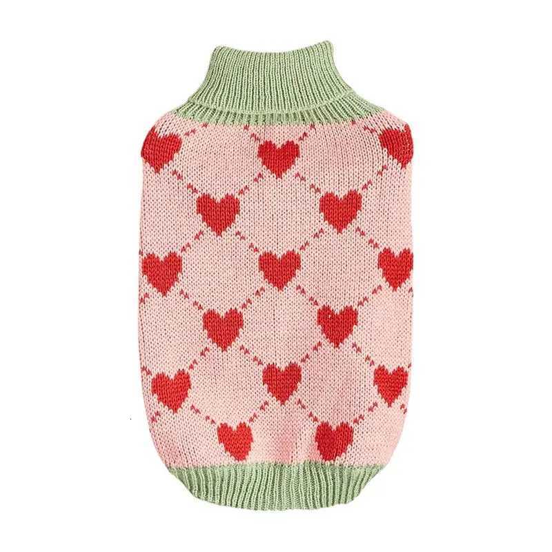 Dogs Warm Sweaters Pet Clothes Turtleneck Pullover Heart Puppy Vest Knit Cat Sweaters Dogs Sweatshirt Jackets Pet Winter ClothesW251017