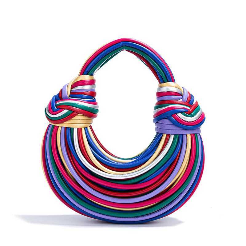 2024 New Gold Handbags for Women Luxury Designer Brand Handwoven Noodle Bags Rope Knotted Evening Clutch Underarm Dumpling Bag Z251017