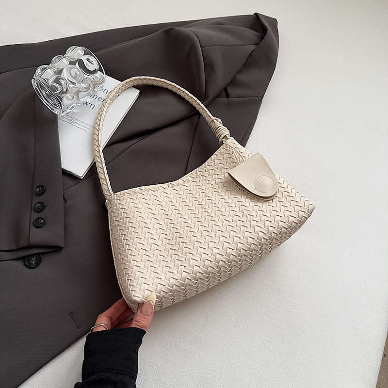 Korean Niche Handwoven Underarm Fashion Casual Handheld Mother-Daughter Large Capacity Shoulder Bag for Women