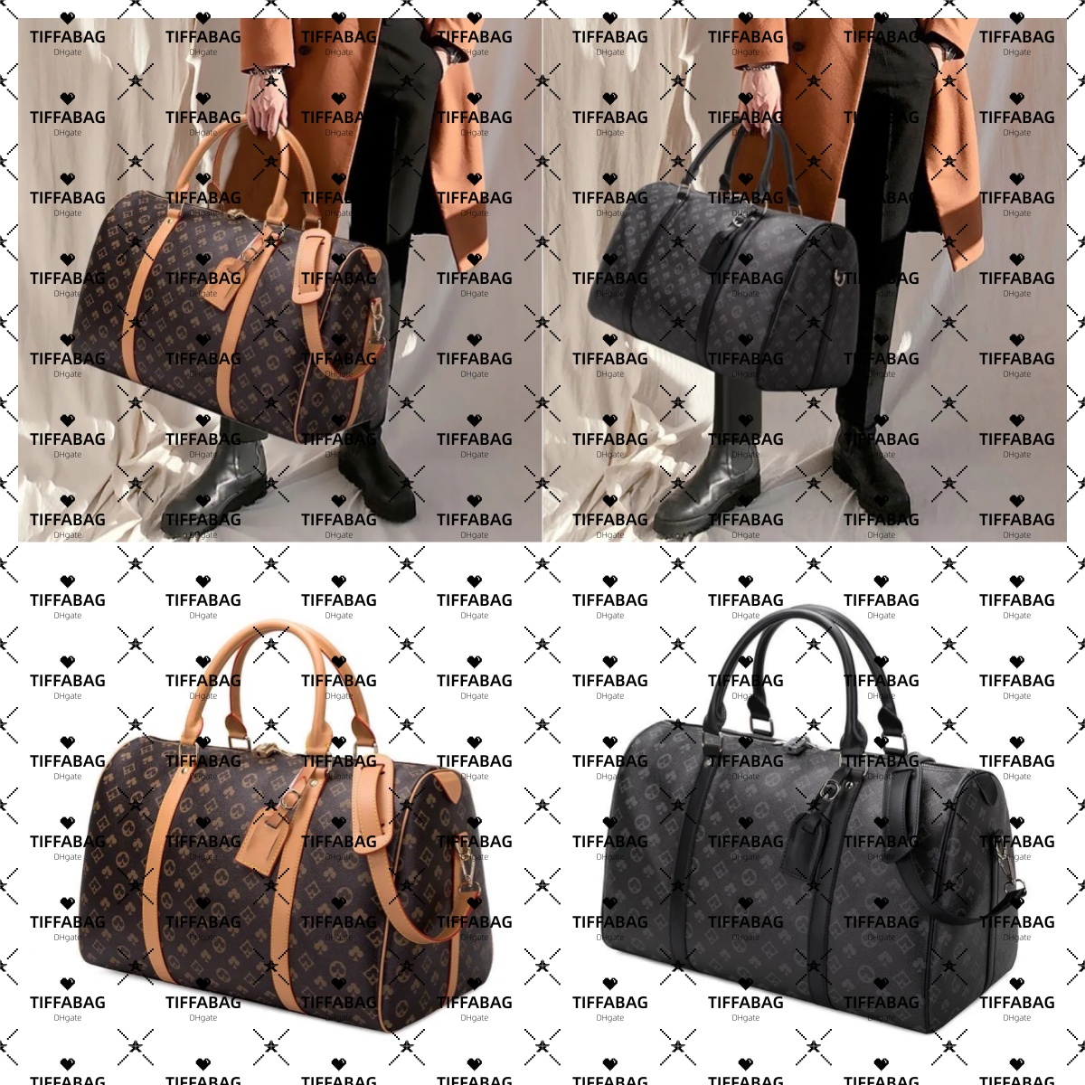 Designers duffel bags luxury men women travel bags leather large capacity holdall carry on luggage overnight weekender bag Handbag