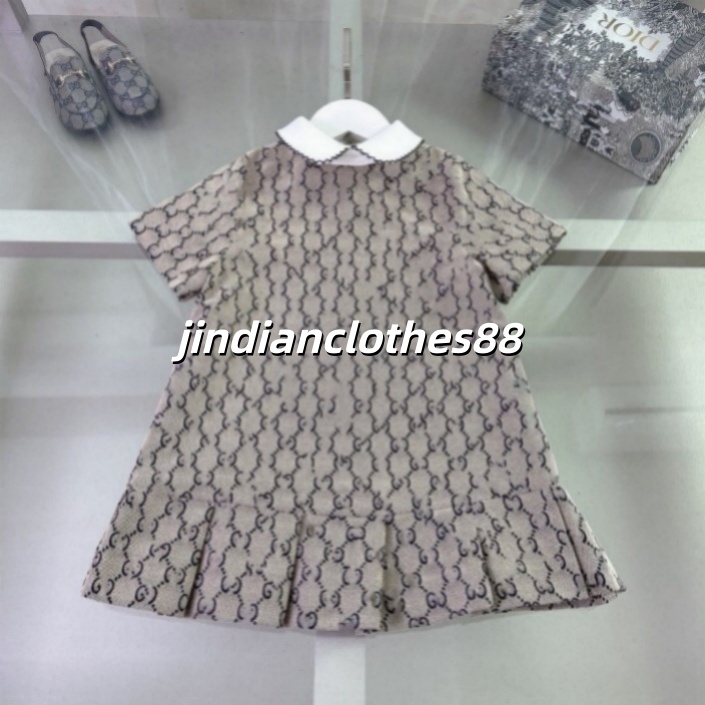 Baby Girl Designer Clothing Girl Luxury Clothing Dresses Children Fashion Clothing Children short clothing High quality size 90cm-150cm B31