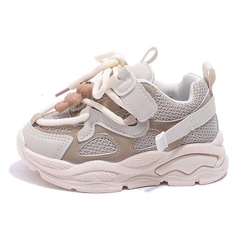 New 2025 Kids Mesh Breathable Sneakers Boys Girls Sport Shoes Korean Style Cute Bear Toddler Shoes Childrens Outdoor FootwearT251017