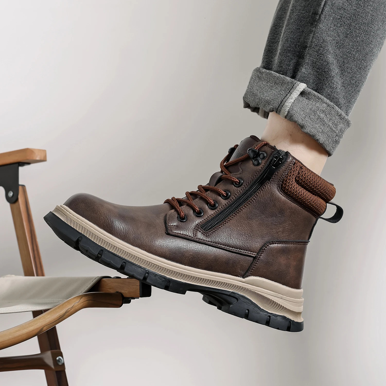 Anti Shock Steel Toe Indestructible Safety Shoes High Top Antipuncture Security Protective Work Hiker Boots for Men 251013