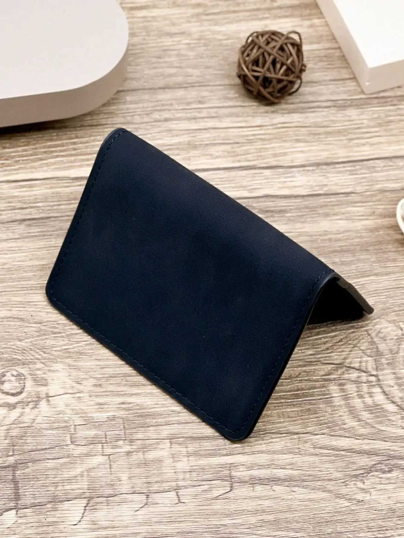Mens Slim Black Card Holder Wallet Stylish and Minimalist Business Card Case for College Students New Credit Card HolderW251017