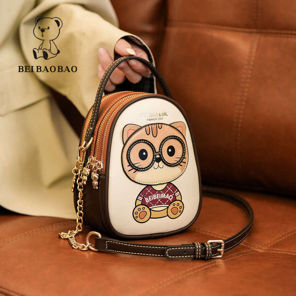 Beibao 2025 New Model Phone Multi-layer Practical Single Shoulder Crossbody Bag Chain Design Handbag