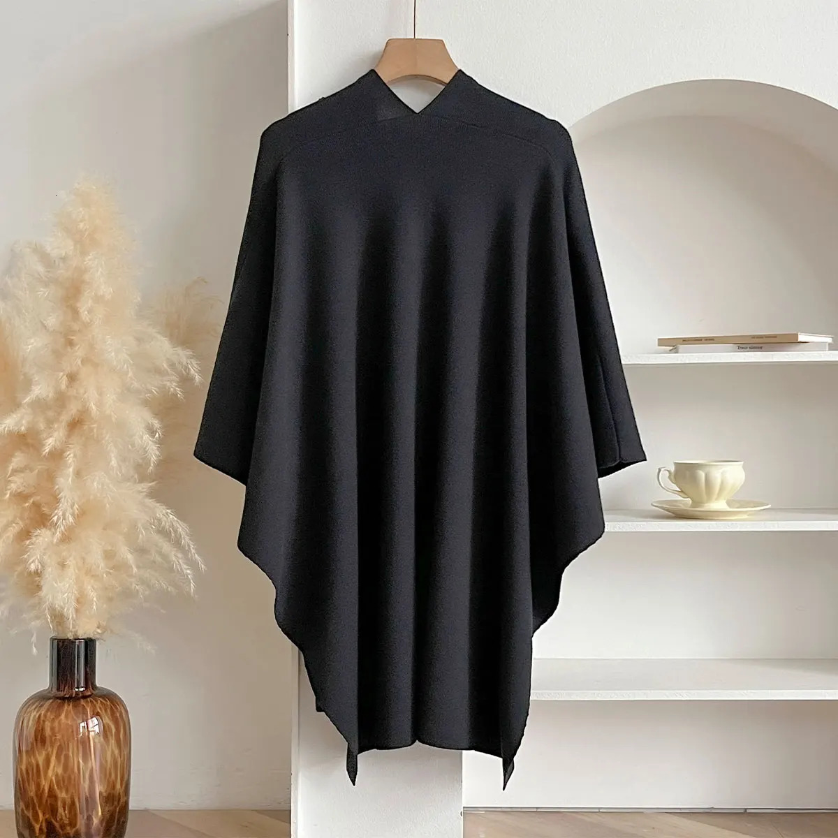 Women Poncho Winter Warm Solid Color Shawl Double Sided ner Blanket y Scarf Female Cloak Cashmere Pashmina Cape Stole 251013