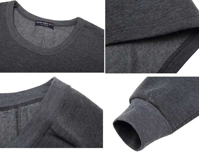 Winter Thermal Underwear Sets Men Fleece Long Johns Fleece Tops Pants Underwear Indoor Casual Clothing Pajamas Suit H251017