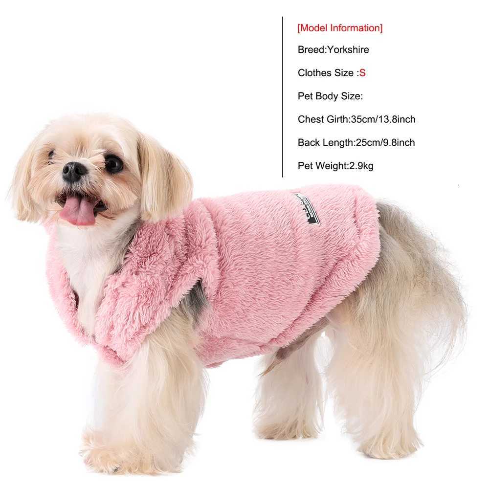 Soft Dog Hoodies For Winter Fleece Warm Pet Hoodies For Small Medium Dogs Cats Rabbit Ear Funny Pets Costume Cute Yorkshire CoatW251017