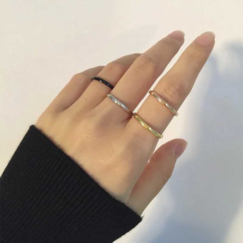 Vnox 2mm Thin Rings For Women Girl Solid Stainless Steel Minimalist Ring Set Elegant Party Tail Ring Extra Small Size 3 10W251017