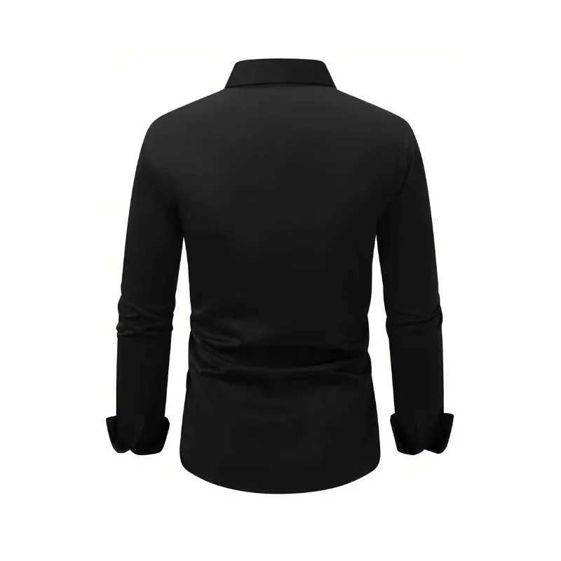 1 piece of business casual long sleeved shirt spring and autumn style formal shirt slightly elastic and iron free J251017
