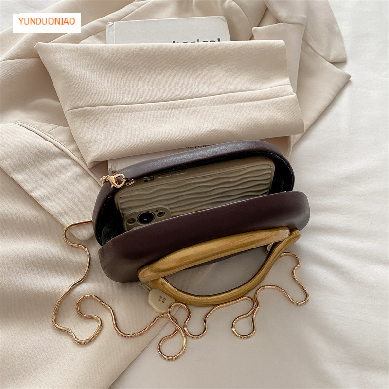 Women's shoulder bag evening bag mini square autumn and winter designer bag retro style metal luxury handbag chain women's crossbody bag