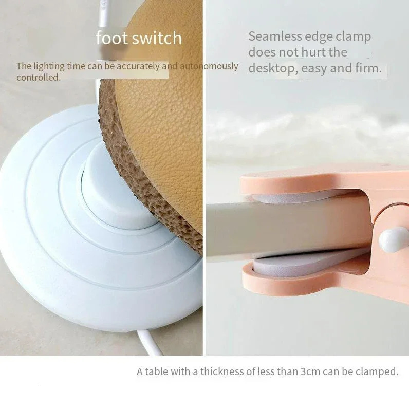 5W UVLED Lamp Nail Dryer Glass Acrylic Gel Polish Curing Adhesive Quick Nail Drying Lamp with Adjustable Head Foot Pedal Switch 251014