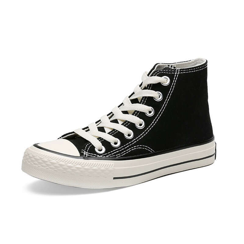 Three Times Vulcanized new Canvas High Top Casual Shoes Korean Version Versatile Student Sneakers Men's Couple Style
