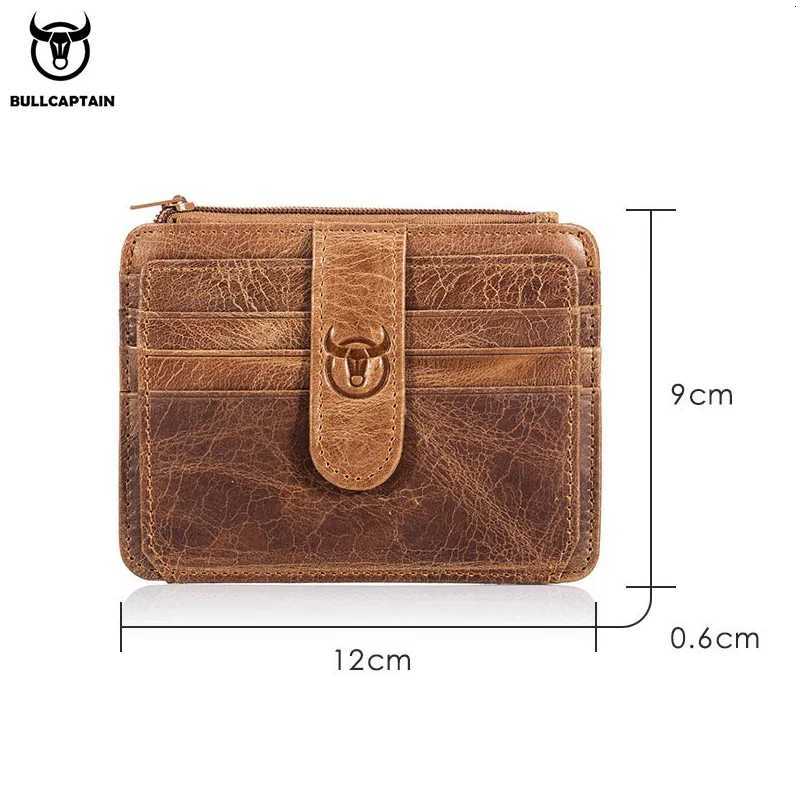 BULLCAPTAIN RFID Blocking Leather Wallet Credit Card ID Card Holder Wallet Money Case For Men And Women 2020 Fashion Retro BagW251017