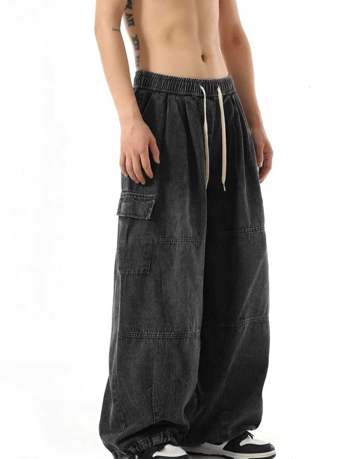 Black Baggy Cargo Jeans Trousers Men Casual Wide leg Jogging Pants Oversize Vintage Straight Loose Work Jeans Pants Soft Comfort1 Y251105