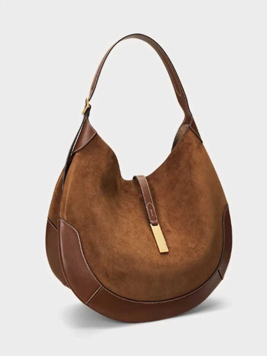 New Suede Vintage Wens Shoder Bag Luxury Bags 2025 Ladies Large Capacity Tote Youth Fi Handbag Fancy S Lady Trend1 D251017