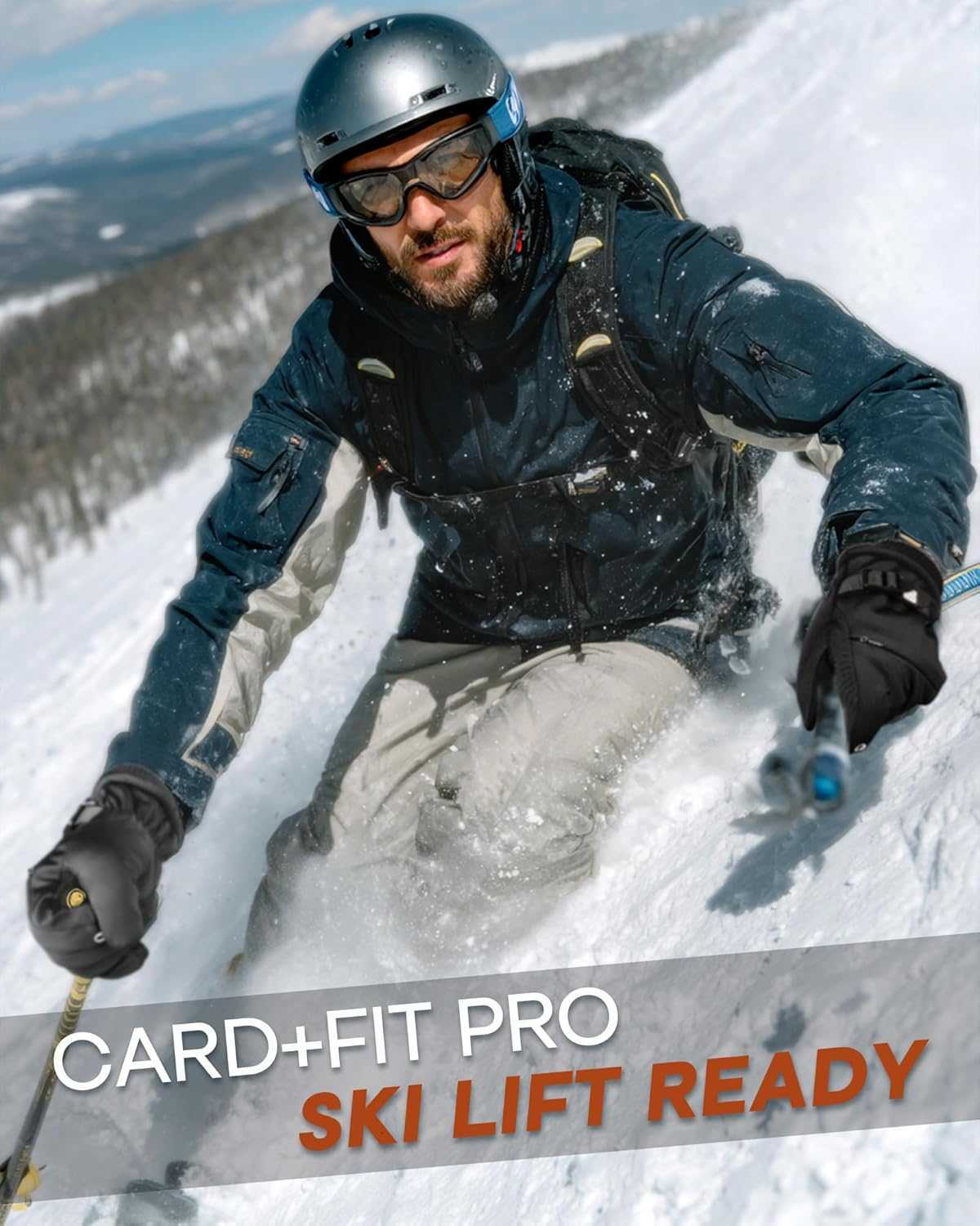 Winter Gloves for Men Women with Card Pocket Waterproof Windproof Cold Weather Touchscreen Warm Ski Snow Fleece Lined Z251017