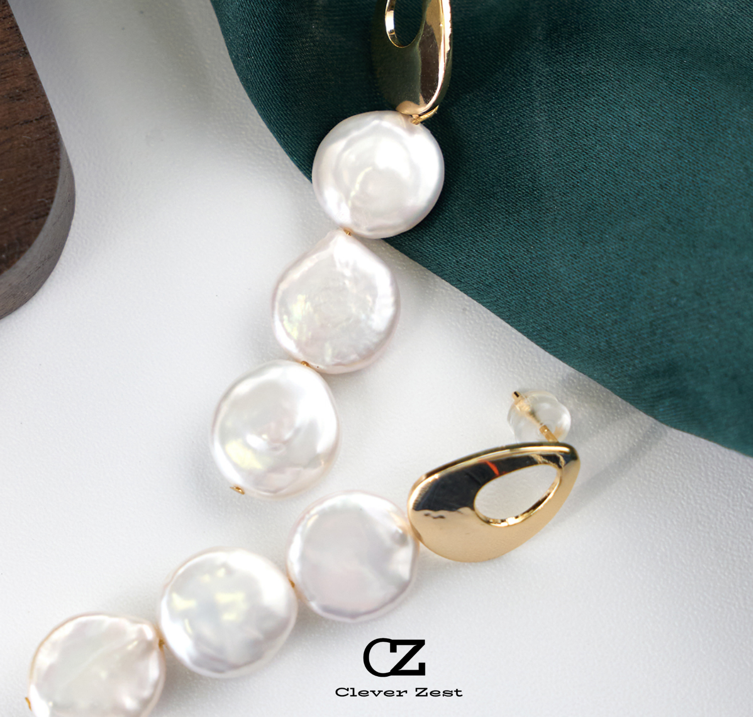 Natural Baroque White Pearl Stud Earrings 14K Gold-Filled Fashion Versatile and Trendy Anniversary Gift Bestie Gift