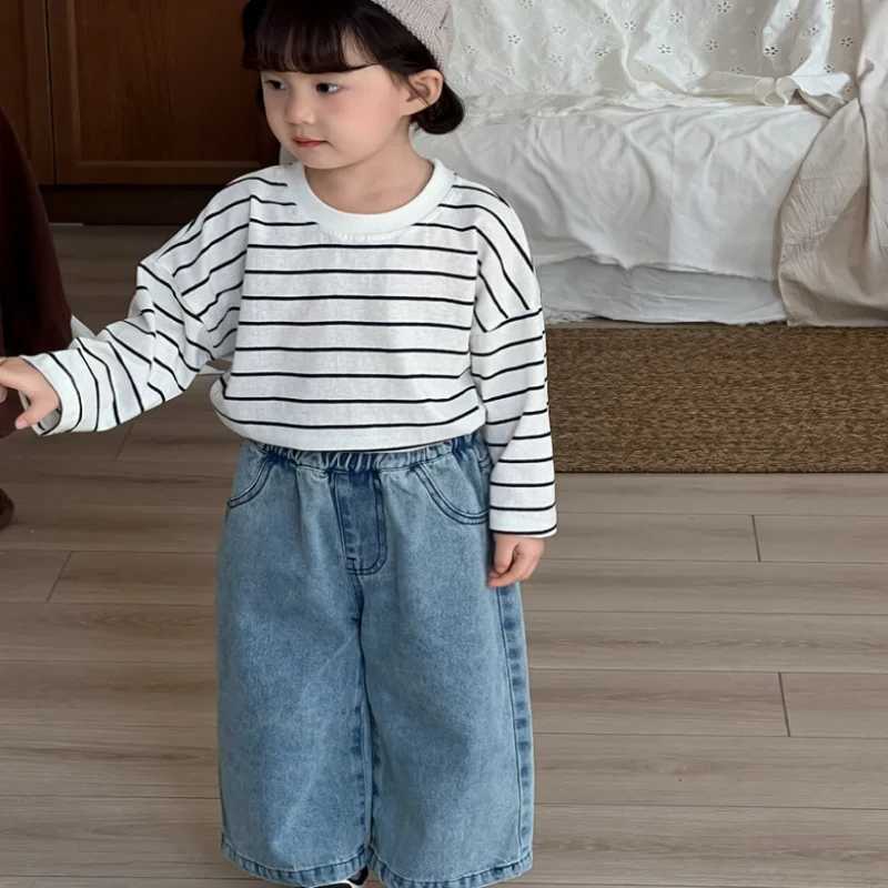 2025 New Stlye Girls Boys Denim Pants Spring Fashion Kids Jean Pants 17t WW91T251017