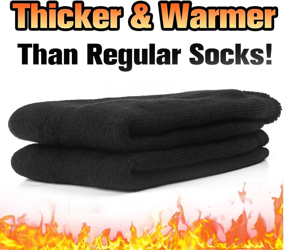 2 Pairs Pack Winter Thermal Socks For Men Women Cold Weather Insulated Socks Outdoor Hiking Skiing Warm Snow Thick Heated Socks 251017