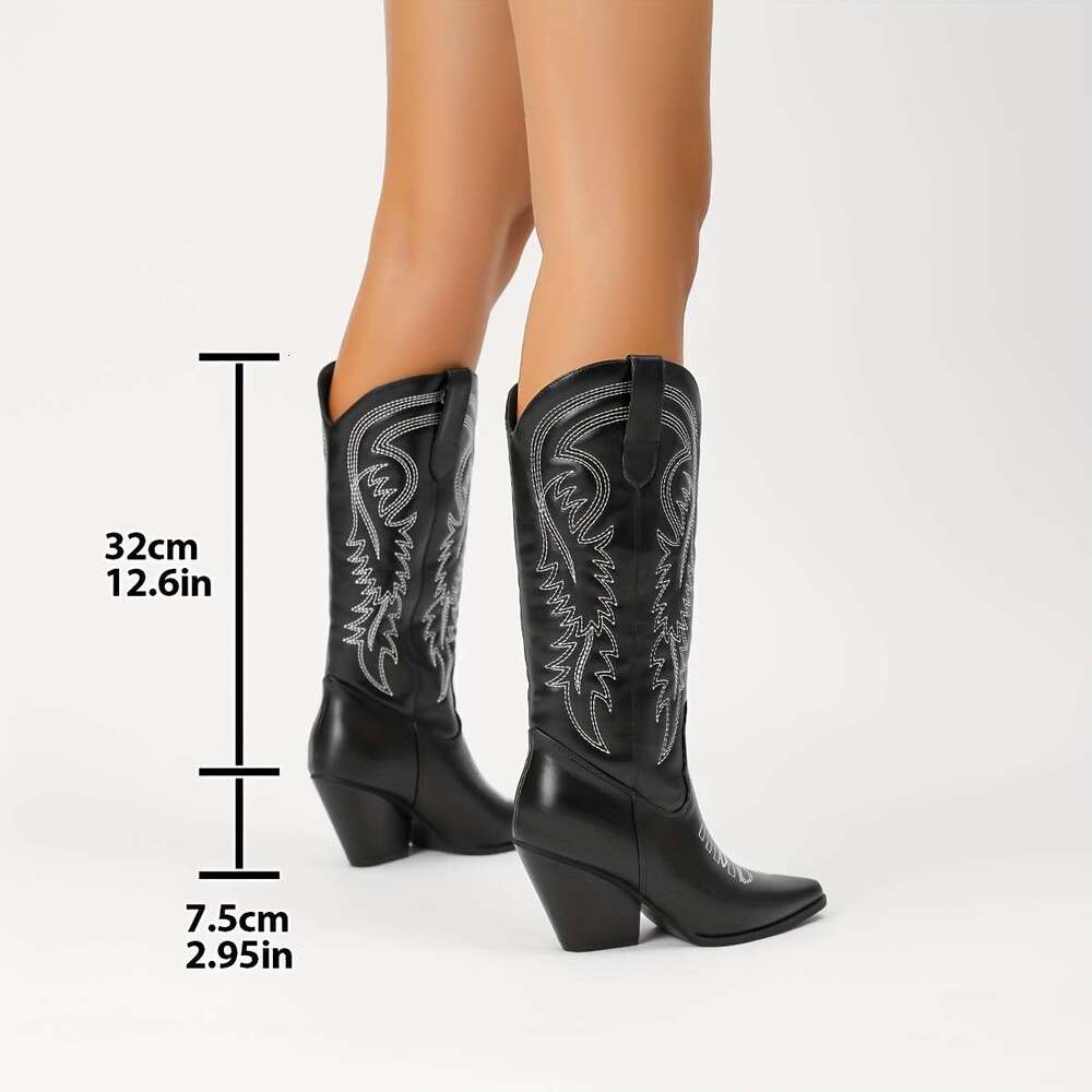 Women's White/Pink/Black Cowgirl With Wide Toe White Fringe-Like Patterns Pointed Toe, Round Heel Cone, All-Season Faux Furs-Like-Look-Like Net N