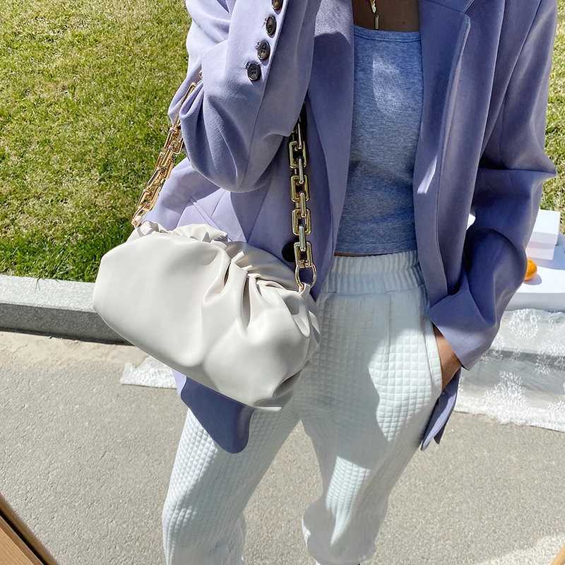 Luxury Gold Chain Women Handbag Fashion Soft Leather Hobos Bag Lady Shoulder Handbags Female Candy Color Travel Hand Bag Z251017