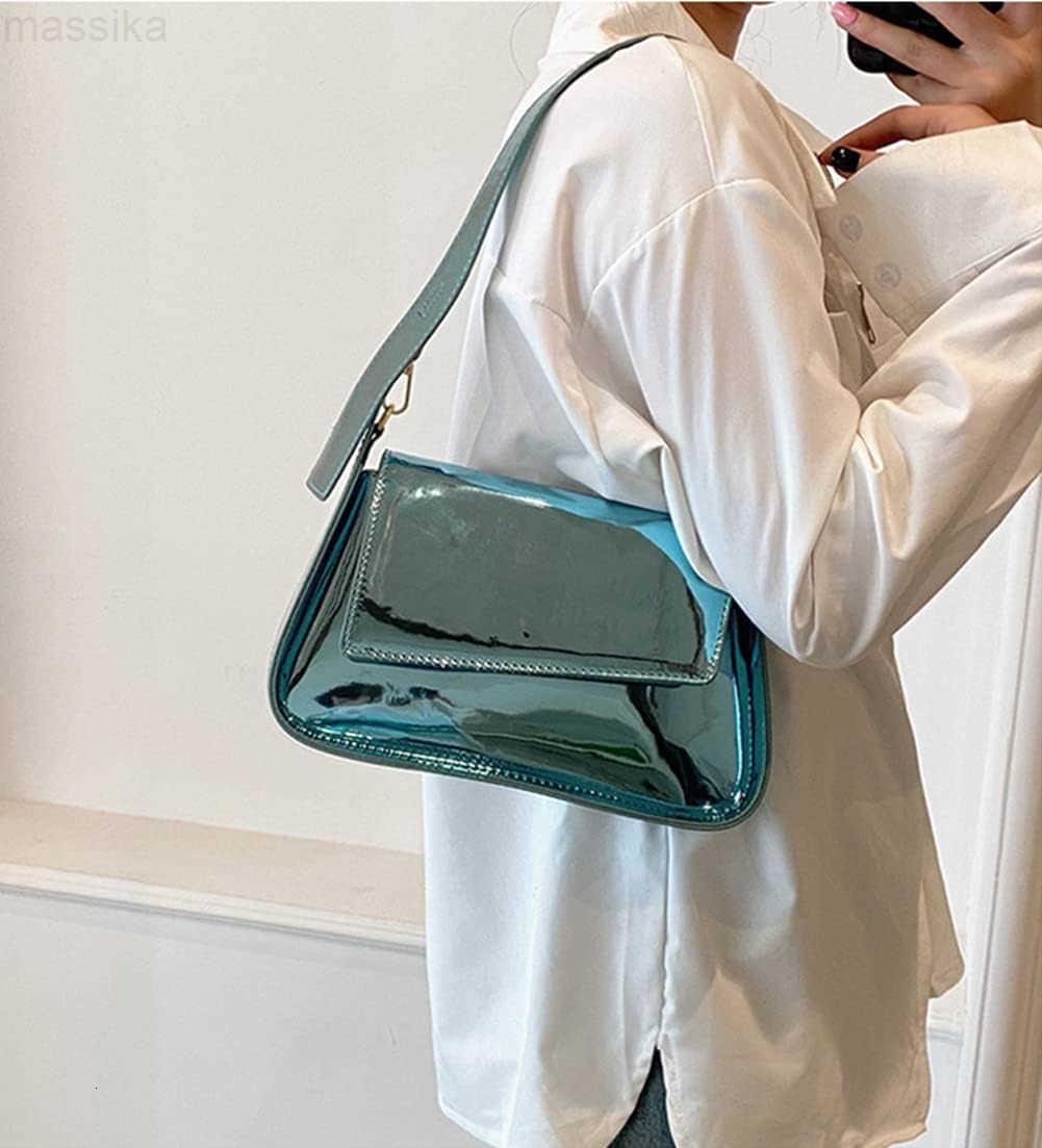 Y2K Womens Silver Evening Hobo Tote Handbag Satchel Clutch Crossbody Bags M251017