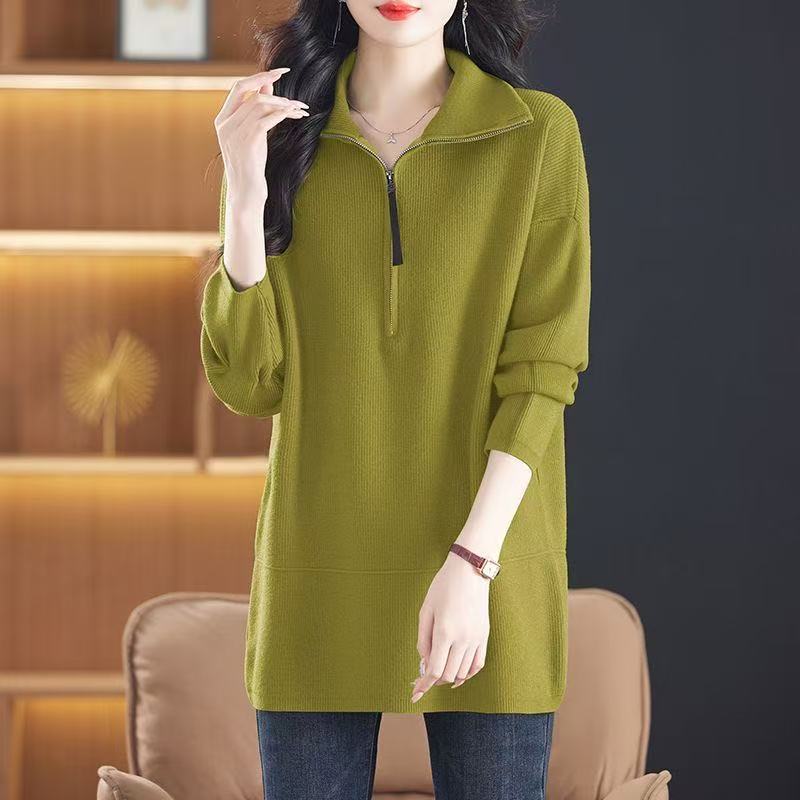 plus size women's new long sleeve high waist printed banquet dress mid-length skirt D02730