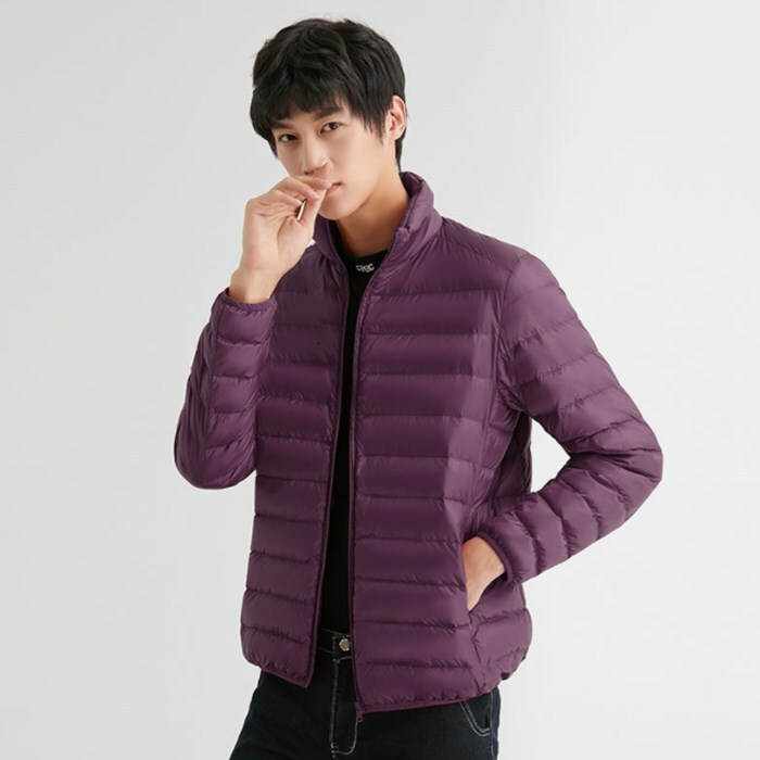 New Autumn Winter Down Jacket Men Short Lightweight Down Jacket Stand Collar Casual Sports Warm Coat Trendy