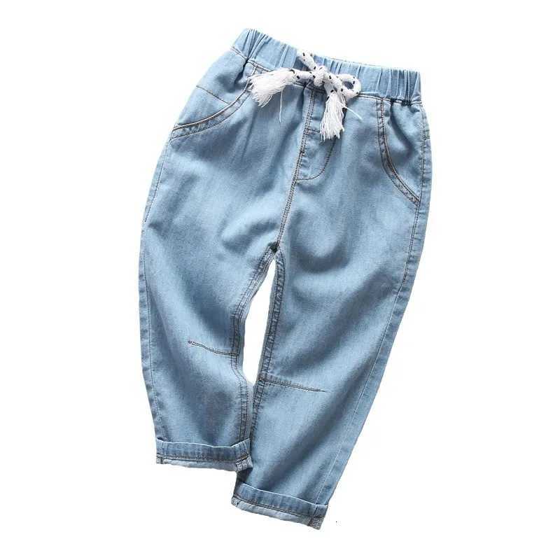 Autumn Baby Boys Denim Pant New Elastic Waist Solid Color Kids Baby Boys Trousers Versatile Cotton Comfortable Toddler Boys JeanT251017