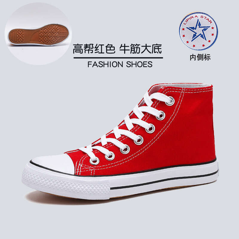 Spring High-Top Canvas Men's All-Black Classic Sneakers Breathable Student Casual Shoes new Korean College Style